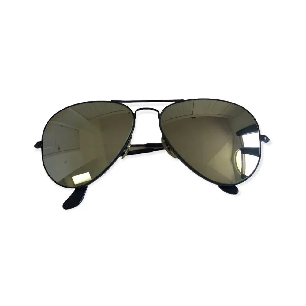 🔃Ray Ban Aviator Polarized Metal Frame Vintage Black Sunglasses